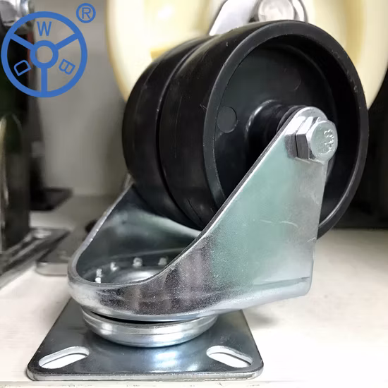 Industrial 2 3 Inch Double Ballrace Swivel Head Light Duty PP Plastic Black Twin Wheel Caster