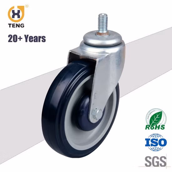 Carrinho de compras barato de 5 polegadas com 3 pratos para supermercado carrinho de compras roda rodízio