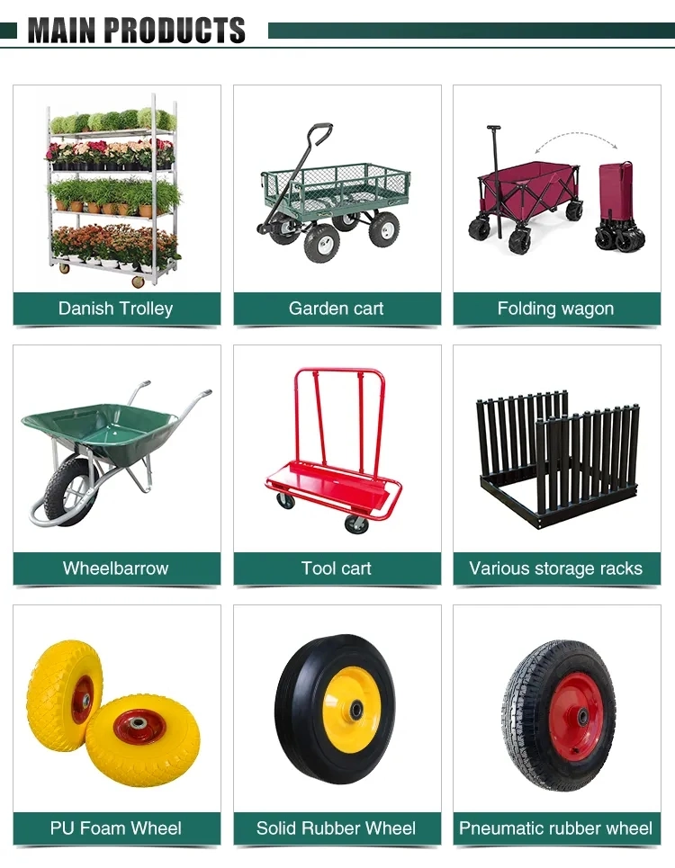 3.50-8 4.00-8 3.00-4 Rubber Wheel Pneumatic Wheel with Plastic Steel Rim for Wheelbarrows, Hand Trolleys, Tool Carts