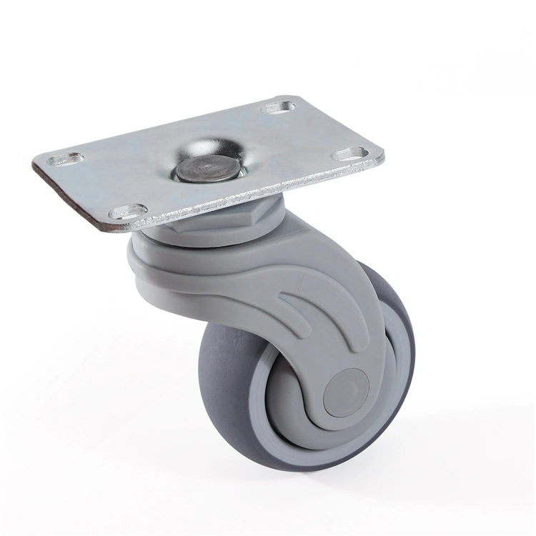 3/4/5 Inch Thermoplastic Rubber TPR Plastic Swivel Caster with TPR Medium Duty Hospital Bed Medical Wheel