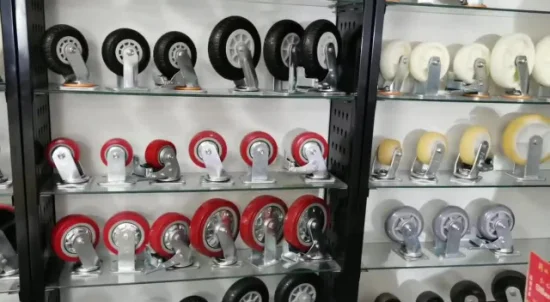 Carrinho de Móveis Industriais de 3 polegadas, 4 polegadas e 5 polegadas Roda giratória de rolamento único laranja com marca de pneu