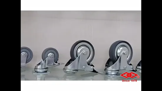 Rodízio instrumental de plástico preto de 75 mm